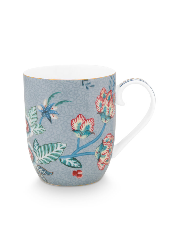 mug small flower festival light blue 145ml